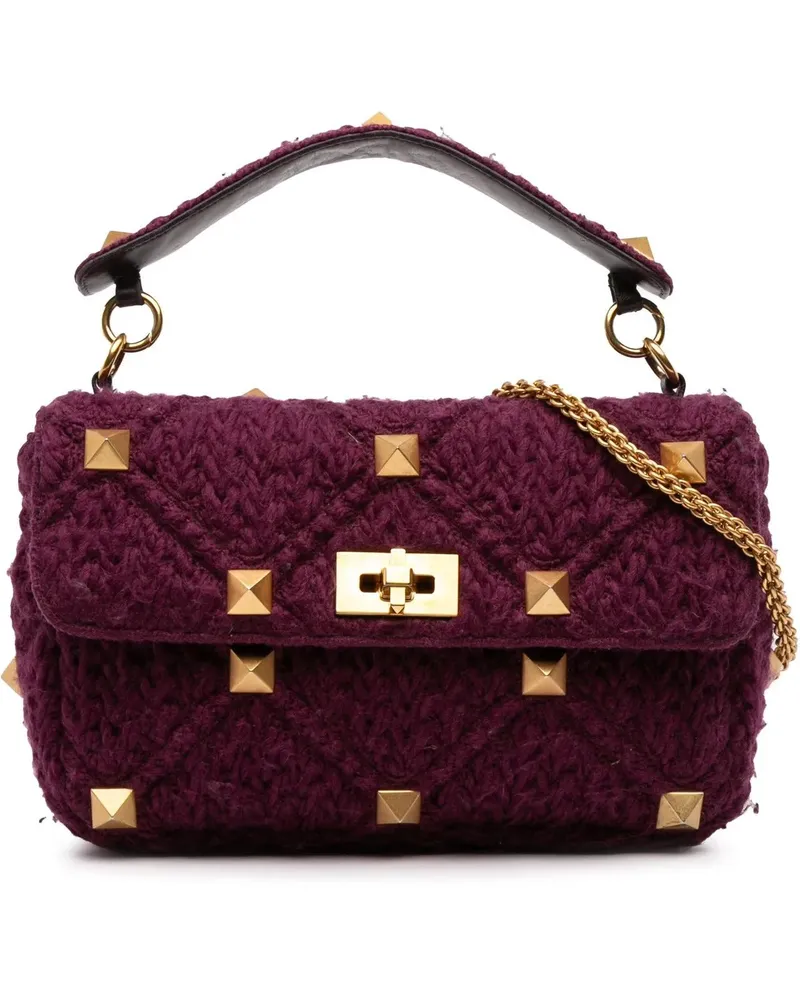 Valentino Garavani Hobo Bags Large Knit Roman Stud Satchel orange Orange