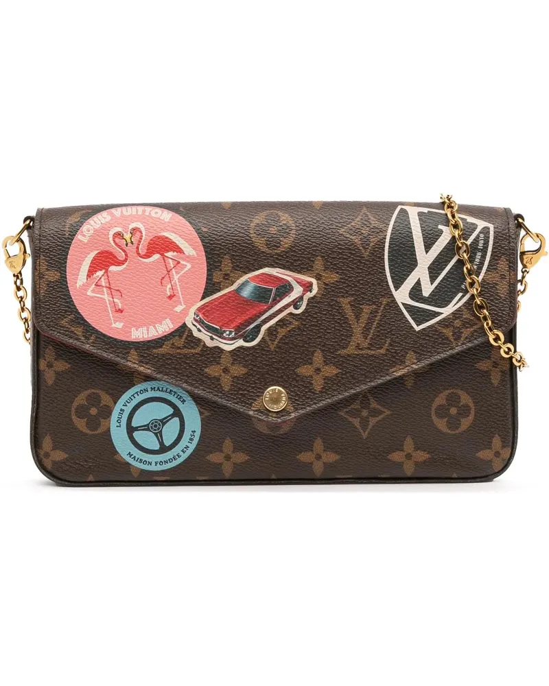 Louis Vuitton Hobo Bags Monogram World Tour Pochette Felicie braun Braun