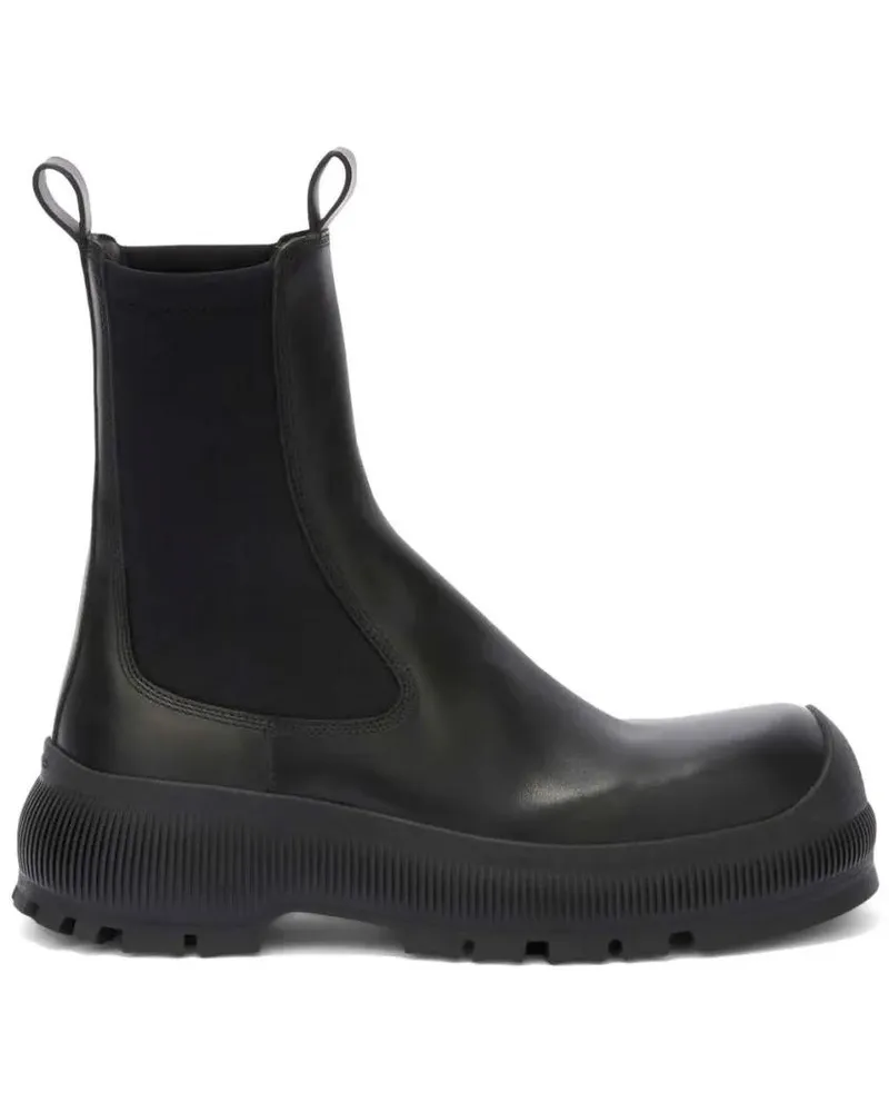 Jil Sander Stiefel Slip-On Ankle Boots With Embossed Logo schwarz Schwarz