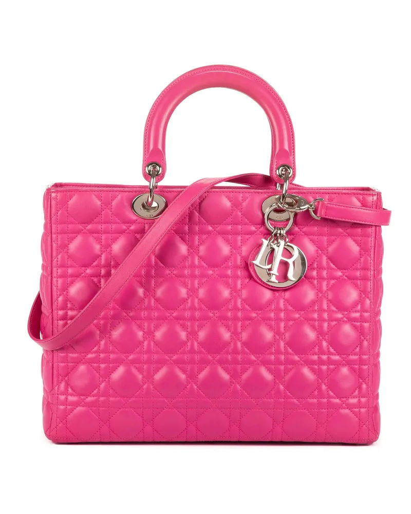 Dior Crossbody Bags Lady Dior Large pink Rosa