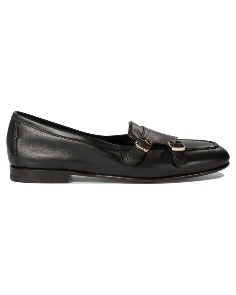 Santoni Carlos" Loafers schwarz Schwarz