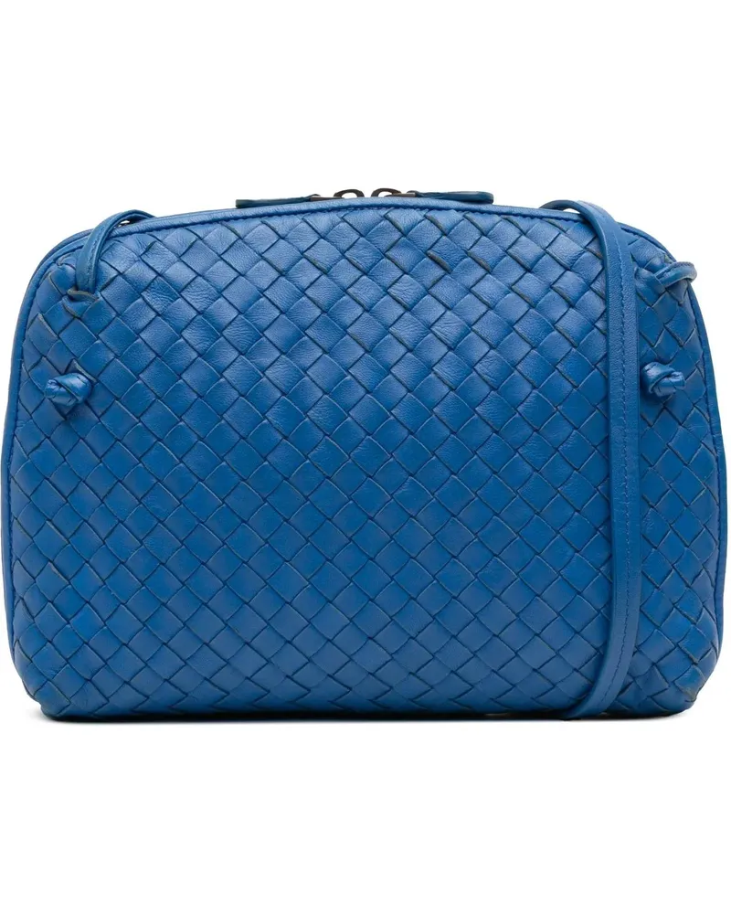 Bottega Veneta Hobo Bags Nappa Intrecciato Nodini Crossbody blau Blau
