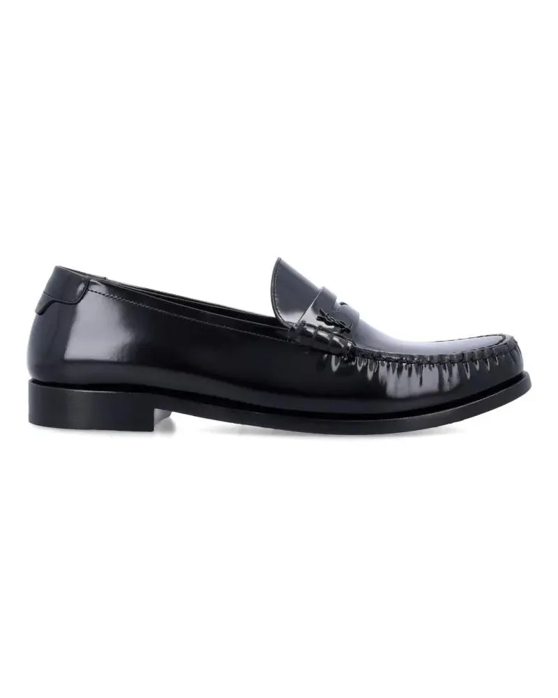 Saint Laurent Loafer Penny Loafers In Black Calf Leather schwarz Schwarz