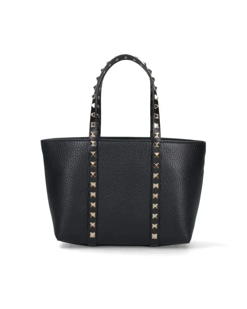 Valentino Garavani Shopper & Totes Small 'Rockstud' Top Handle Bag – Black schwarz Schwarz