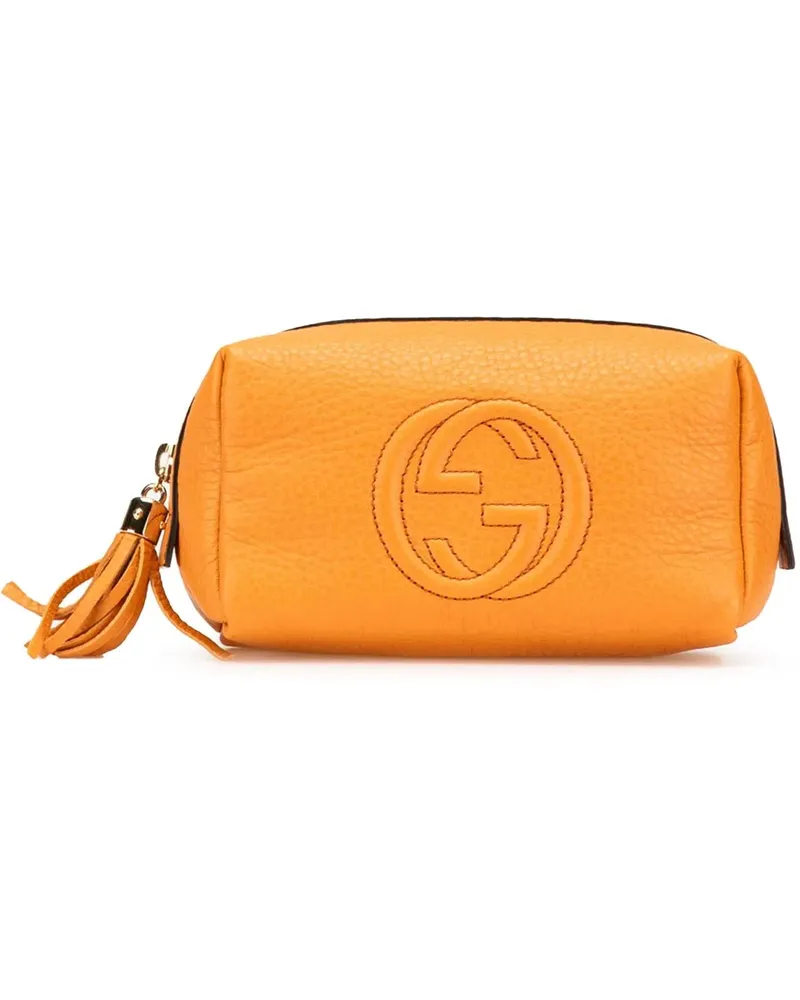Gucci Kosmetiktaschen Leather Soho Cosmetic Pouch orange Orange