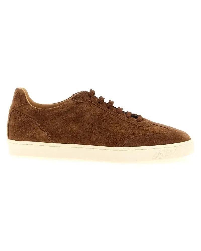Brunello Cucinelli Low-Top Sneaker Brown Suede Sneakers With Leather Lining braun Braun