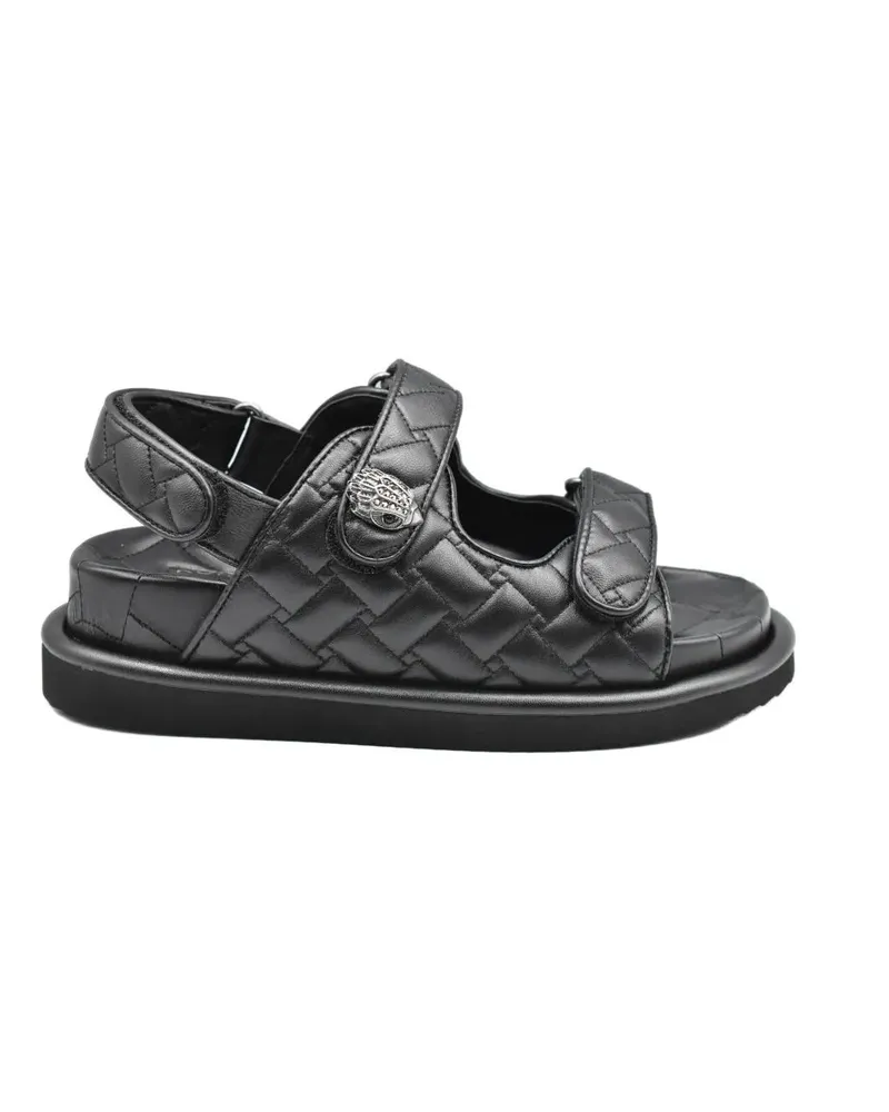 Kurt Geiger Sandalen Quilted Black Flat Shoes With Minimalist Silhouett grau Grau