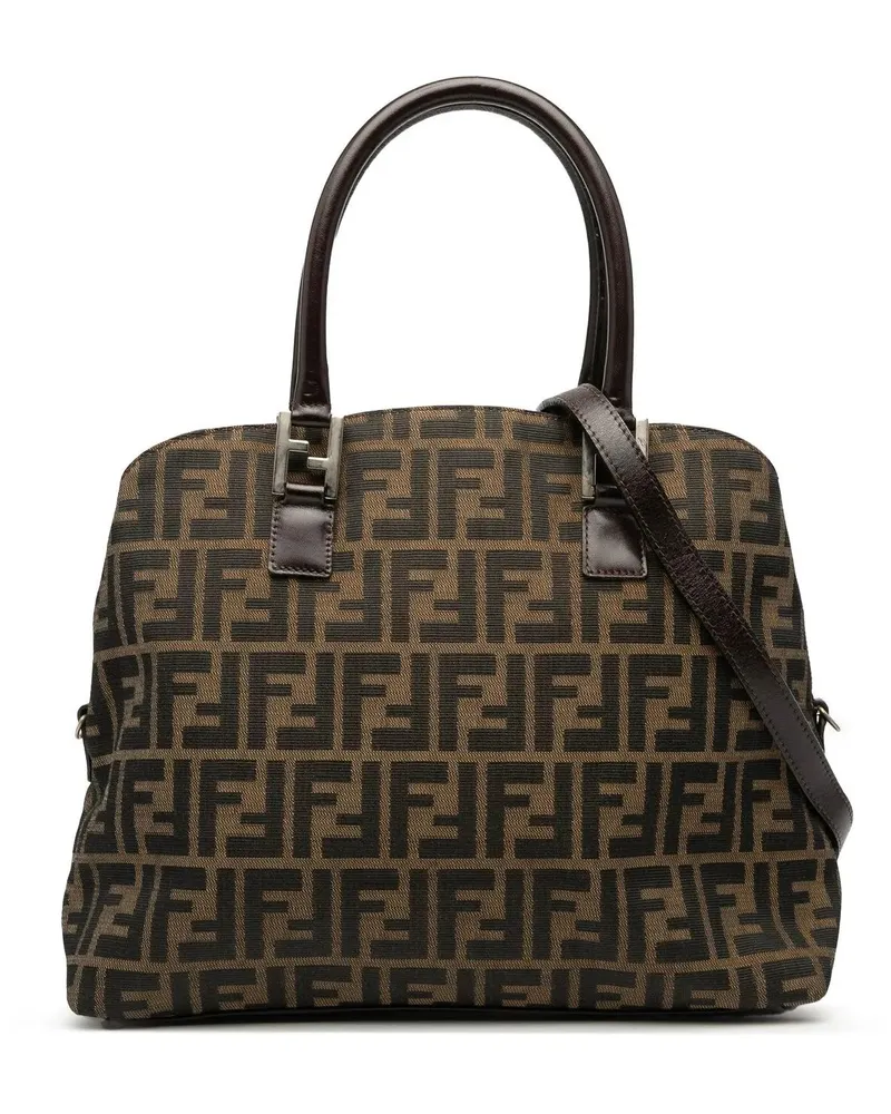 Fendi Hobo Bags Zucca Canvas Satchel braun Braun