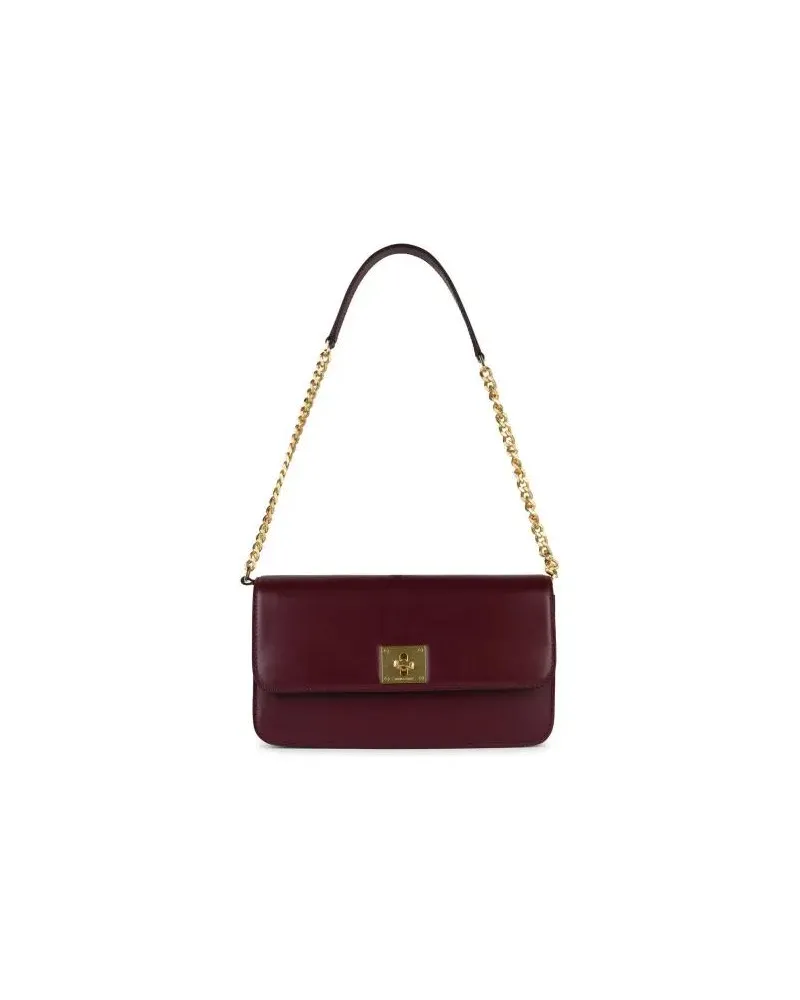 Golden Goose Shopper Gioia' Burgundy Leather Crossbody Bag Schwarz