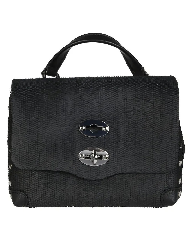 Zanellato Crossbody Bags Structured Brown Handbag With Top Handle And Detac schwarz Schwarz