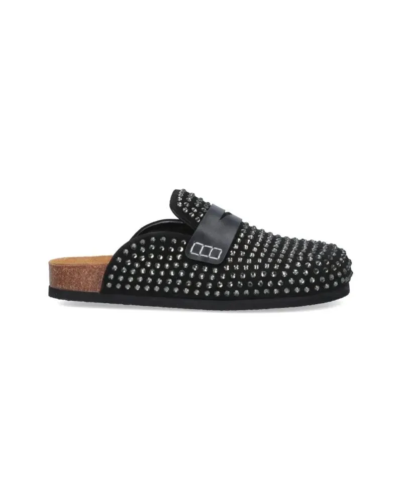 J.W.Anderson Slipper & Pantoletten Crystal Detail Mules schwarz Schwarz