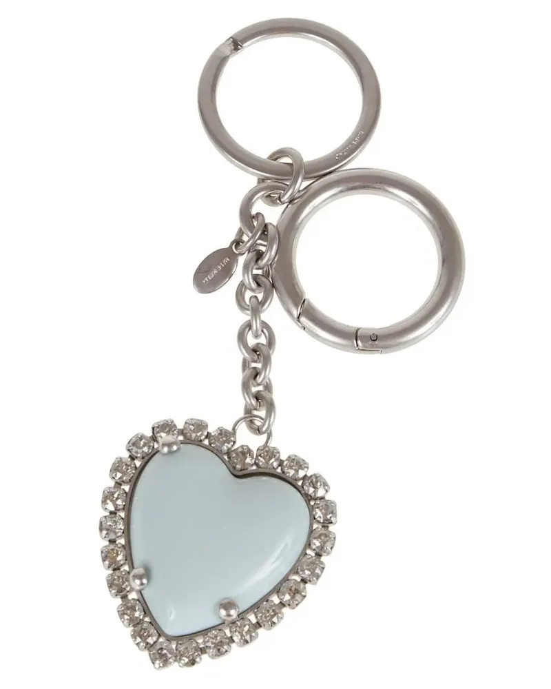Valentino Garavani Schlüssel- & Taschenanhänger Coeur Hyperbole Metal Bag Charm And Keychain blue Blau