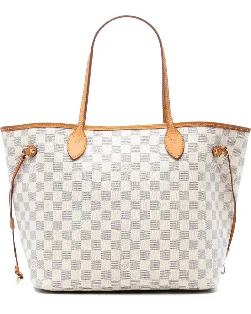 Louis Vuitton Shopper Damier Azur Neverfull MM weiß Weiß