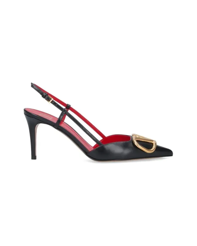 Valentino Garavani Sandalen Black Pointed Toe Slingback Heels schwarz Schwarz