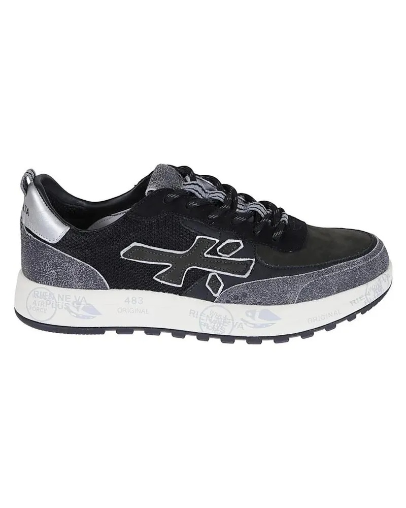Premiata Low-Top Sneaker Low-Top Sneakers With Technical Fabric And Suede A schwarz Schwarz