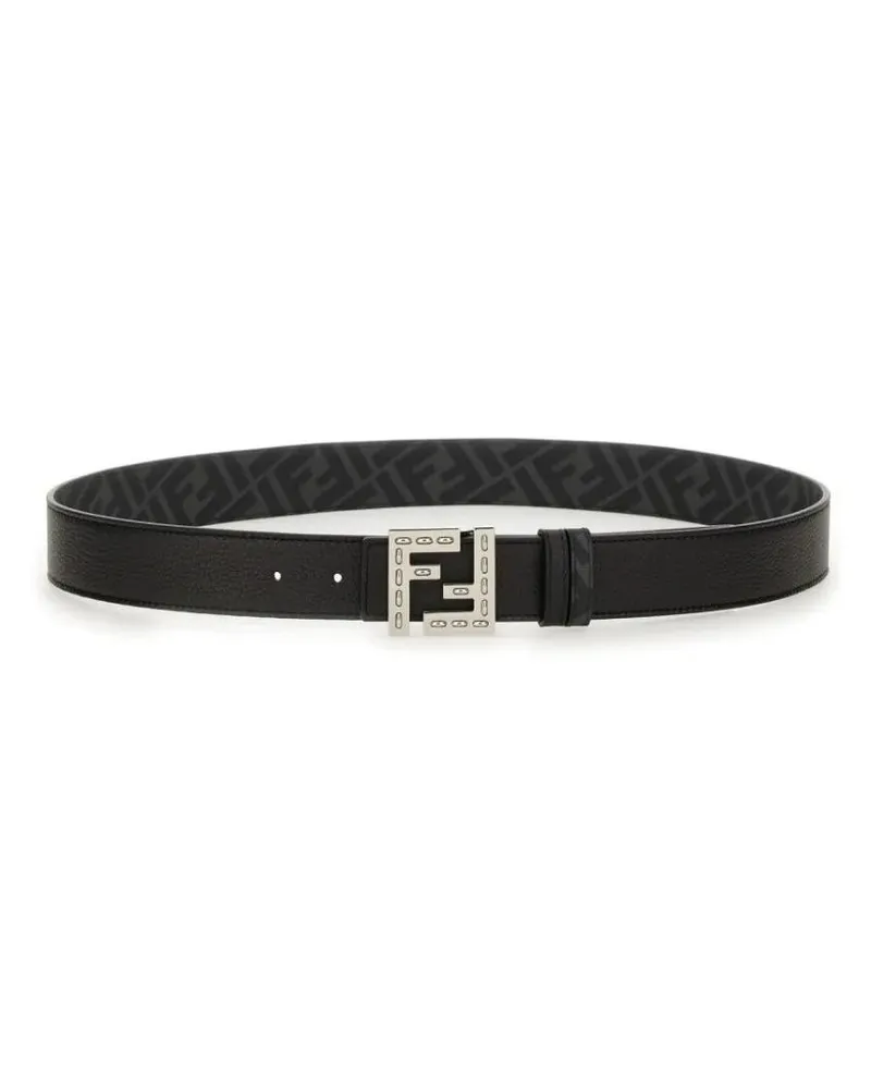 Fendi Gürtel "Squared Ff" Reversible Belt schwarz Schwarz