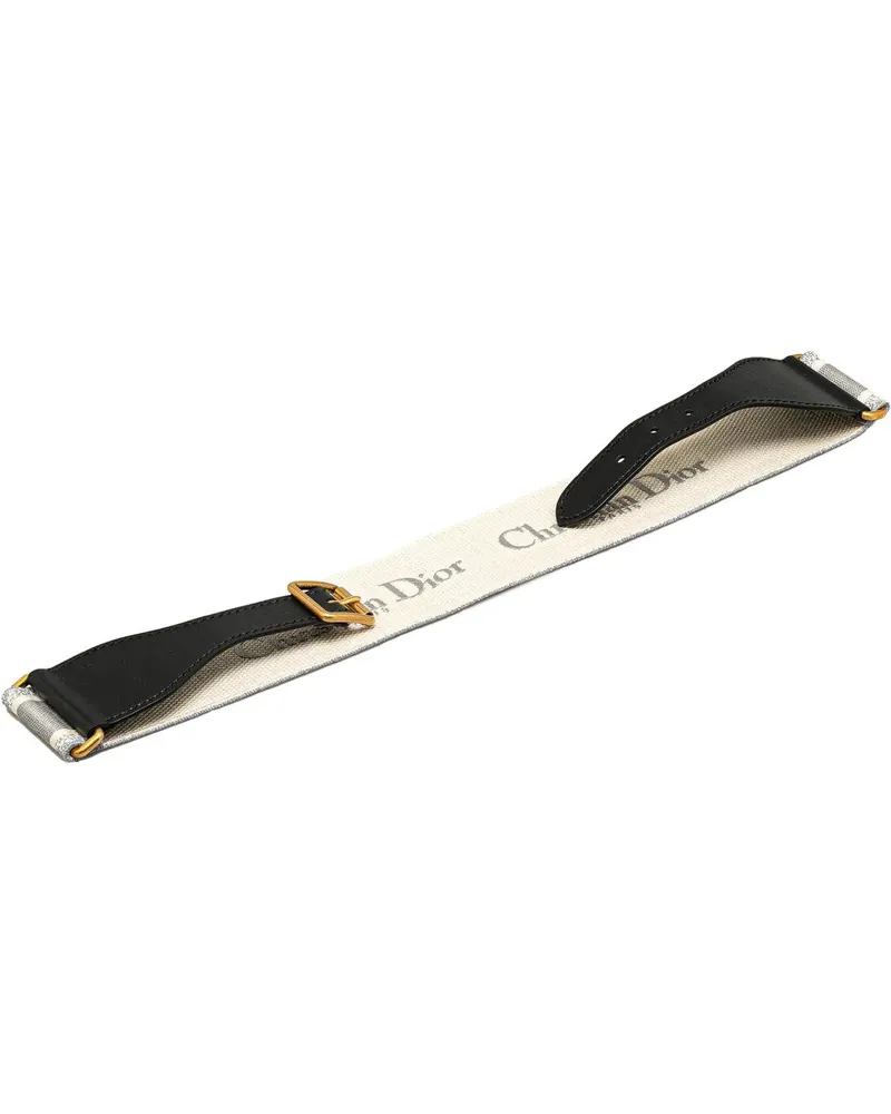 Dior Hobo Bags Embroidered Logo Strap grau Grau