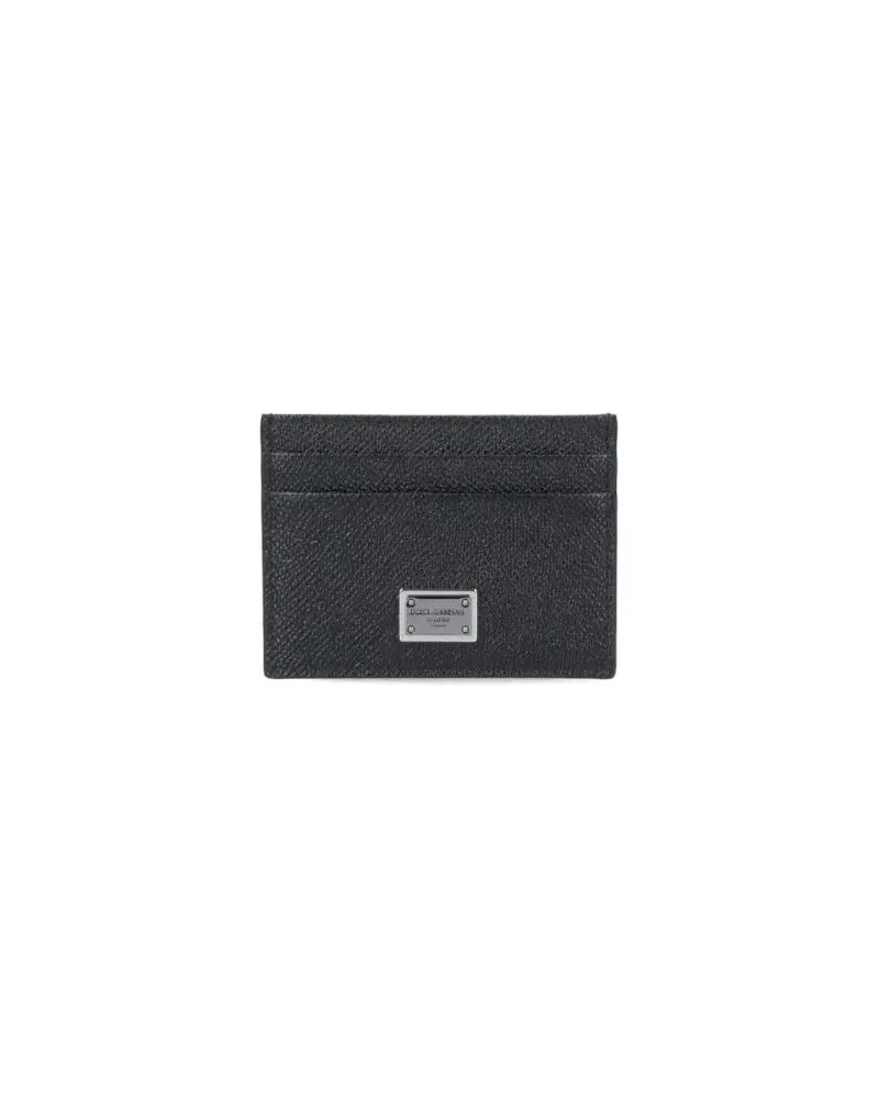 Dolce & Gabbana Portemonnaies Logo Card Holder – Black schwarz Schwarz