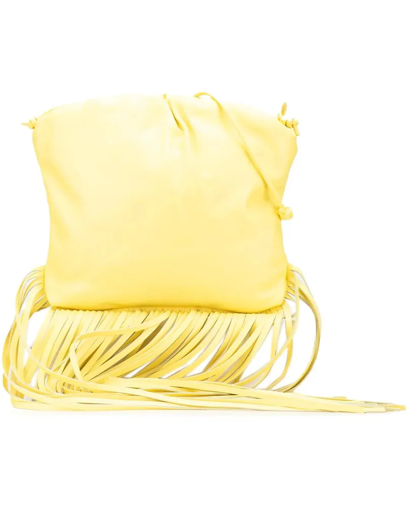 Bottega Veneta Hobo Bags 2012-2024 Lambskin The Fringe Pouch gelb Gelb