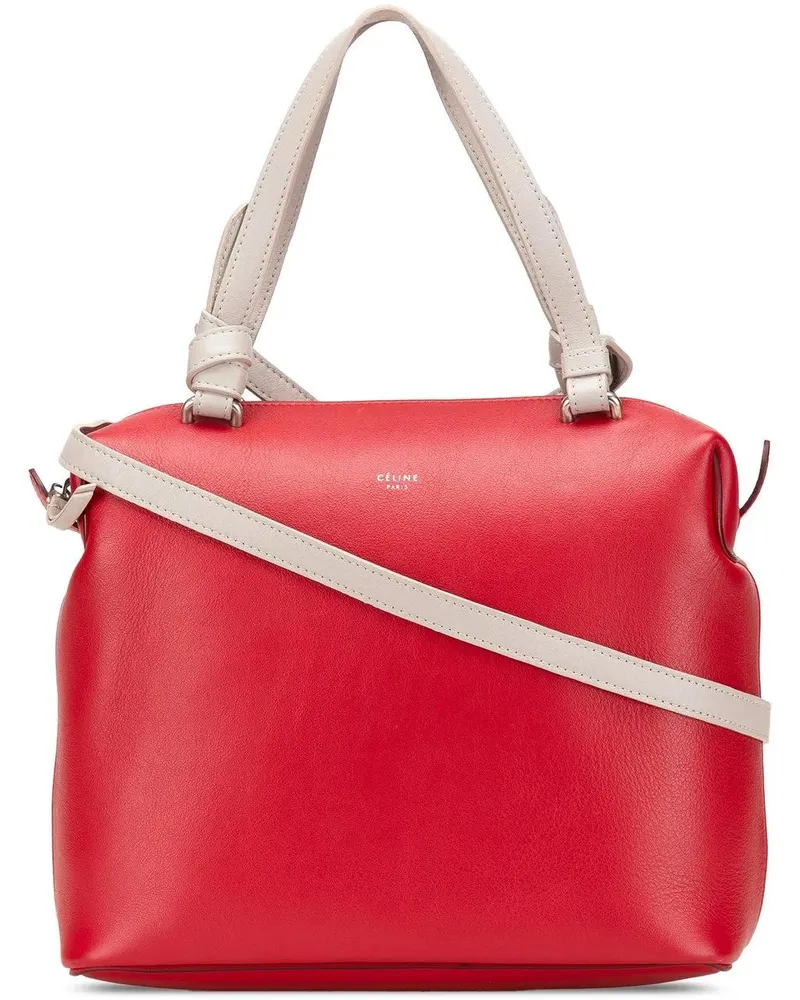 Celine Hobo Bags 2017 Small Leather Soft Cube Bag rot Rot
