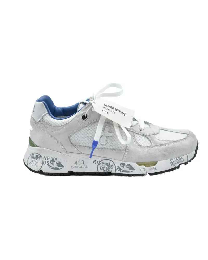 Premiata Low-Top Sneaker Vintage-Inspired  Low-Top Sneakers With Un weiß Weiß
