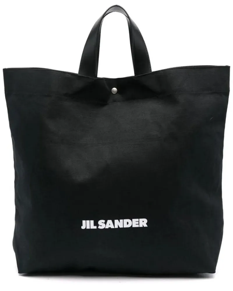 Jil Sander Shopper & Totes Logo-Print Tote Bag schwarz Schwarz