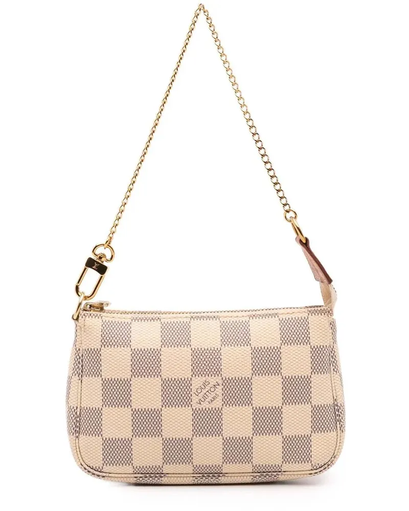 Louis Vuitton Crossbody Bags Damier Azur Mini Pochette Accessoires weiß Weiß