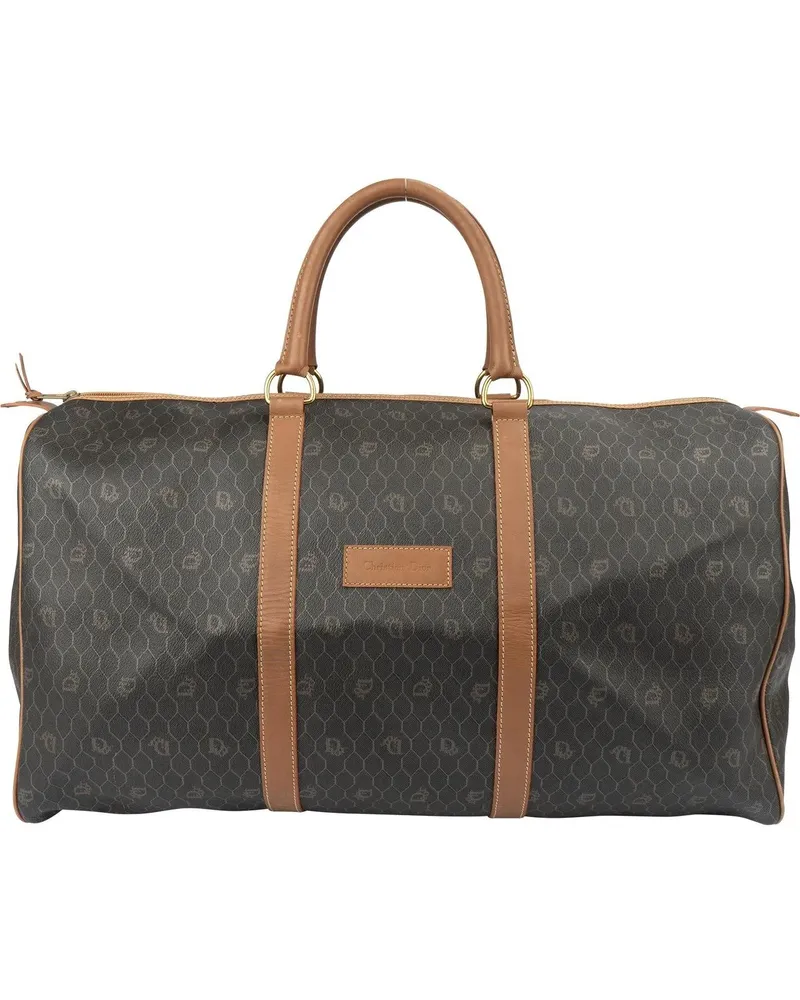 Dior Crossbody Bags  Honeycomb Monogram Boston Duffle Ba braun Braun