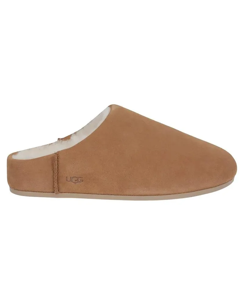 UGG Slipper & Pantoletten Slip-On Sandals With Smooth Suede Exterior braun Braun