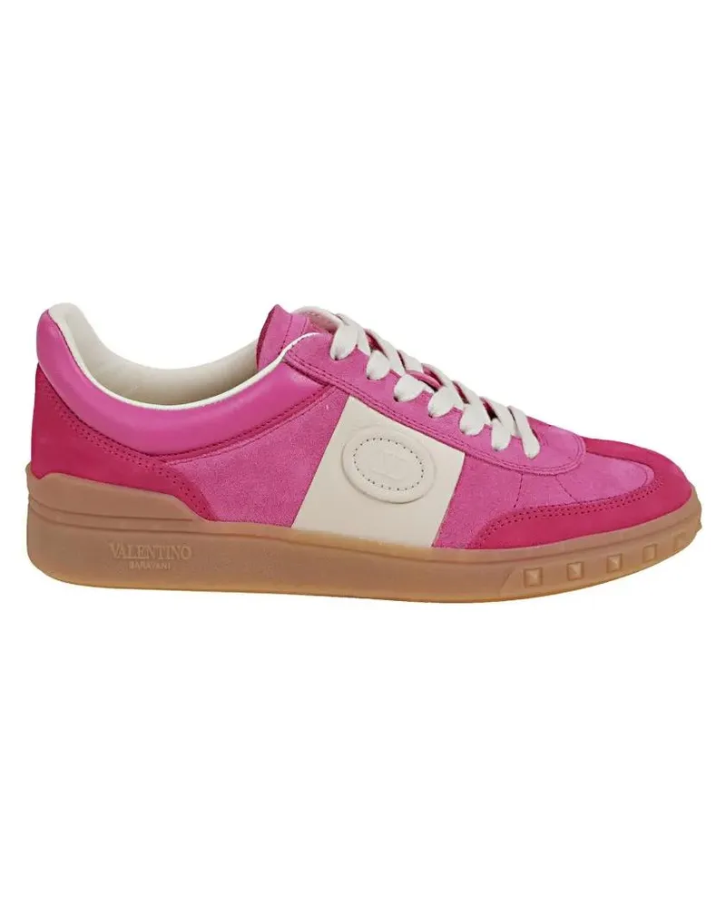 Valentino Garavani Low-Top Sneaker Vibrant Pink Calf Suede Sneakers pink Rosa