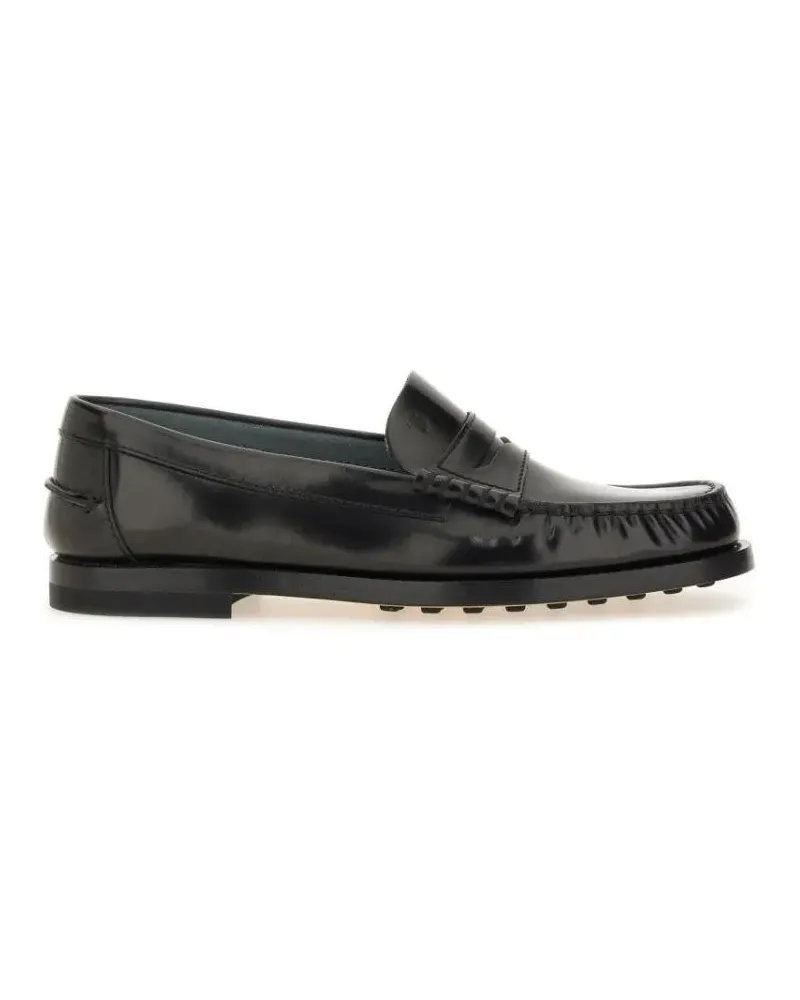 TOD'S Polished Calf Leather Loafer With Classic Silhouet schwarz Schwarz