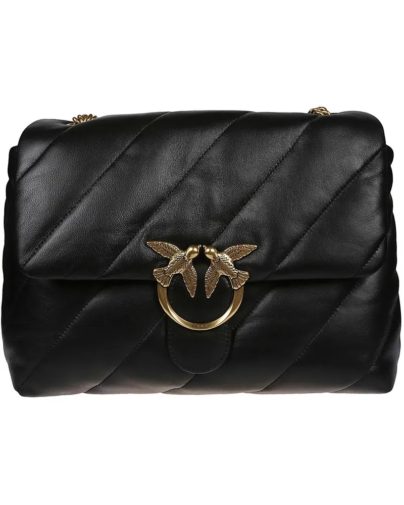 Pinko Crossbody Bags Love Big Puff Maxi Quilt Bag Black schwarz Schwarz