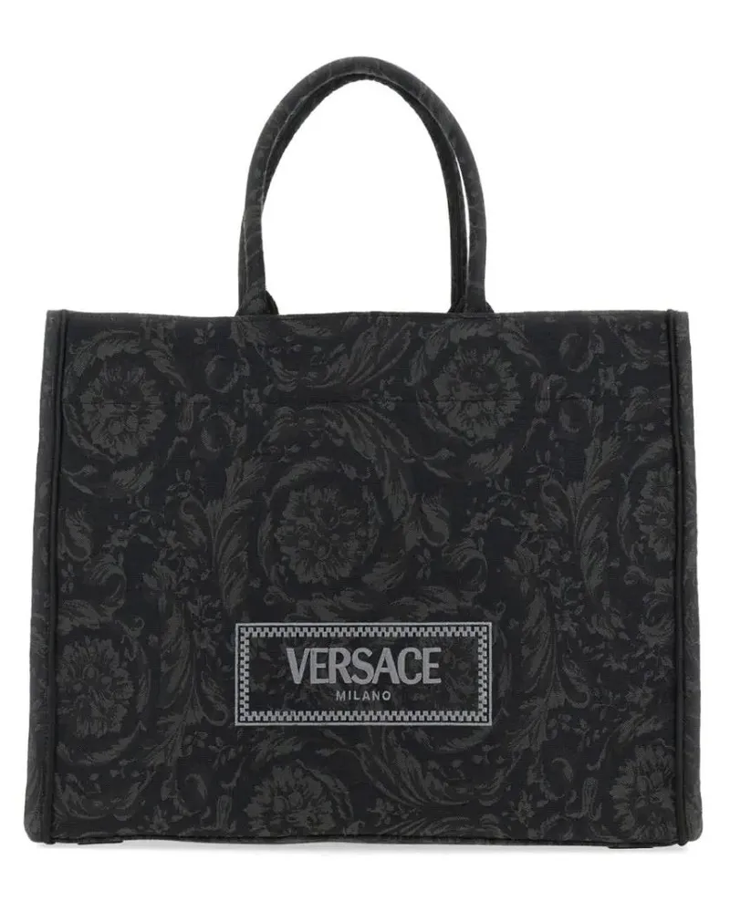 Versace Shopper & Totes Large Shopper Bag "Athena Baroque" schwarz Schwarz