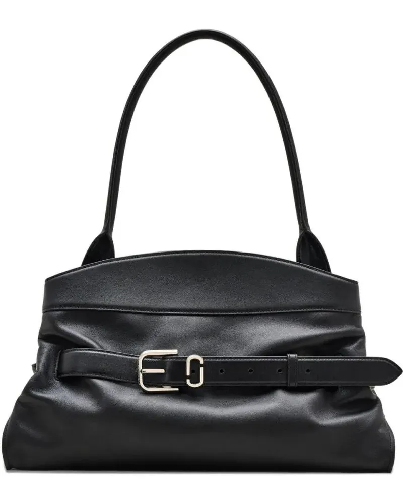 Marc Jacobs Hobo Bags Structured Calf Leather Shoulder Bag schwarz Schwarz