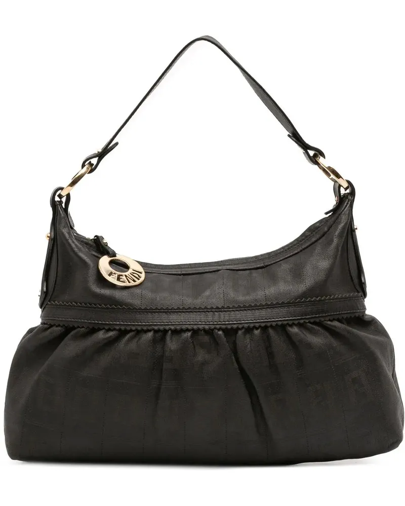 Fendi Hobo Bags Perforated Nappa Chef Hobo schwarz Schwarz