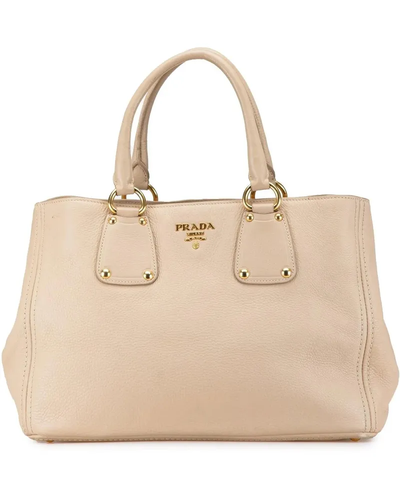 Prada Hobo Bags Vitello Daino Open Convertible Tote braun Braun