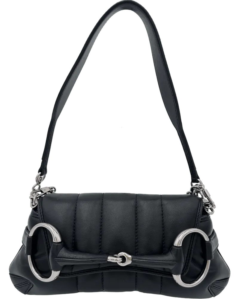 Gucci Hobo Bags  Horsebit Monogram - Beige schwarz Schwarz
