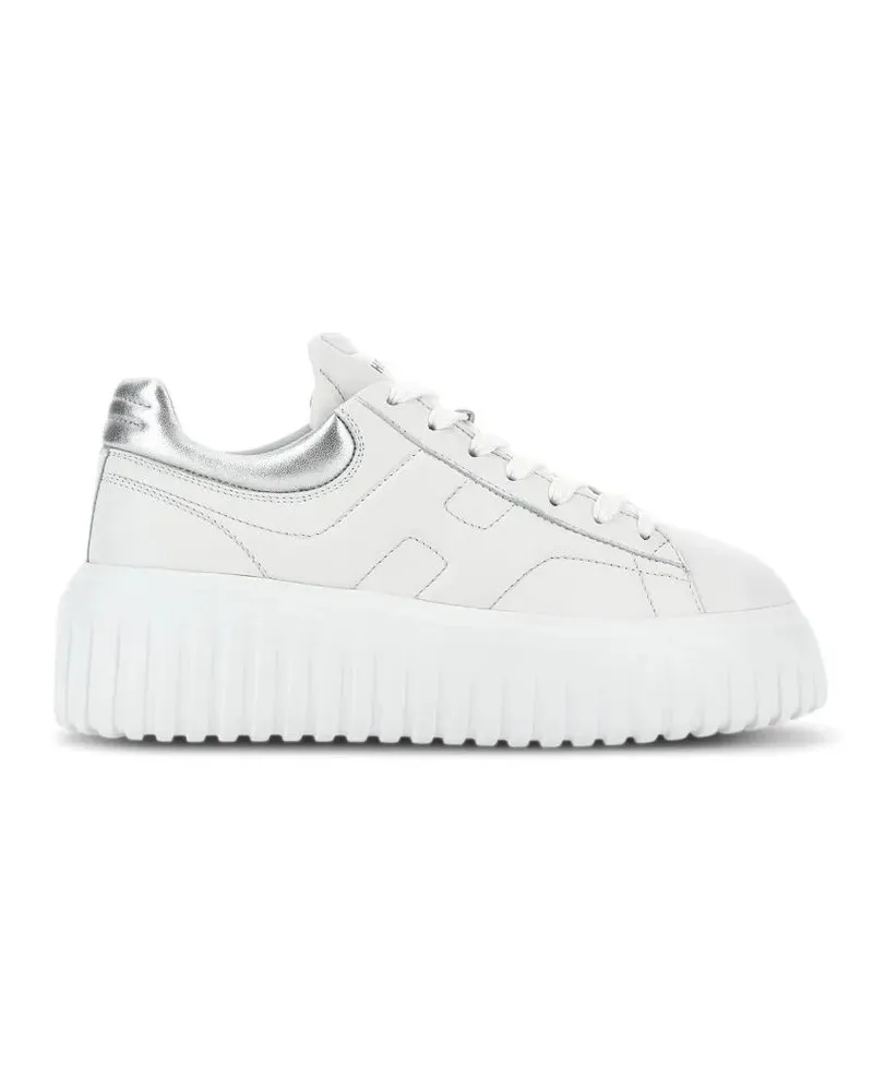 Hogan Low-Top Sneaker Chunky Sole White Sneakers With Metallic Accents weiß Weiß