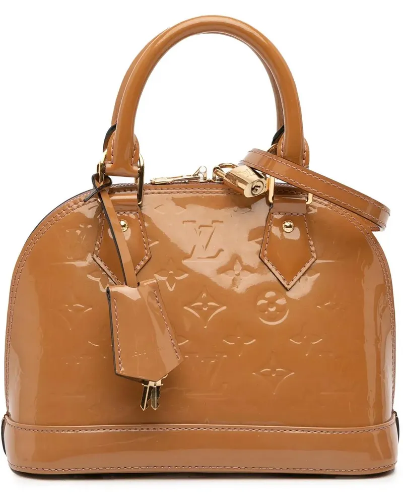 Louis Vuitton Hobo Bags Monogram Vernis Alma BB braun Braun
