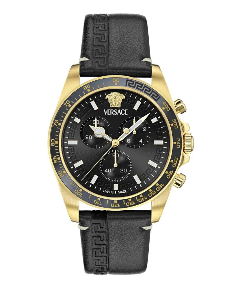 Versace Uhren Quarz-Chronographenuhr Greca Chr Wave (Wc-0H) black Schwarz