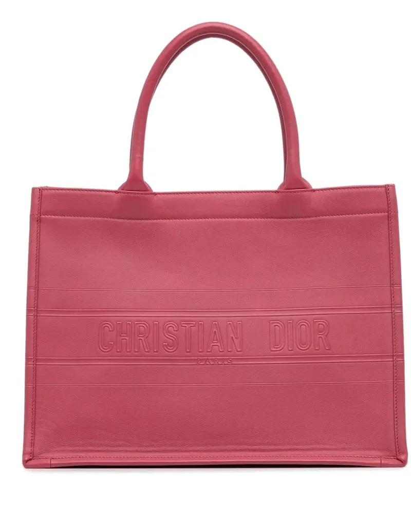 Dior Shopper 2020 Medium Embossed Book Tote rosa Gold
