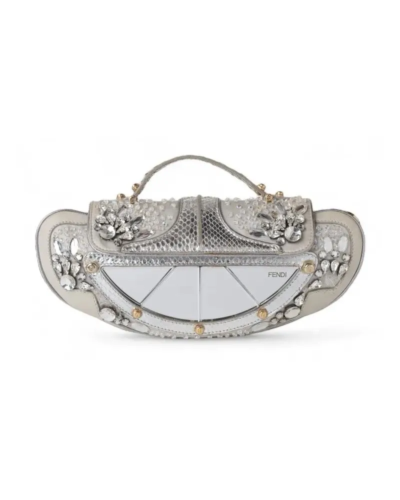 Fendi Crossbody Bags Vanity Mirror Silver silberfarben 