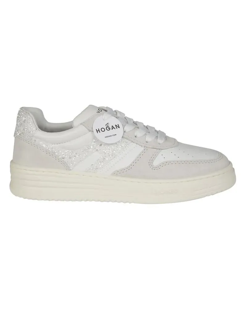 Hogan Low-Top Sneaker White Leather And Suede Sneakers weiß Weiß