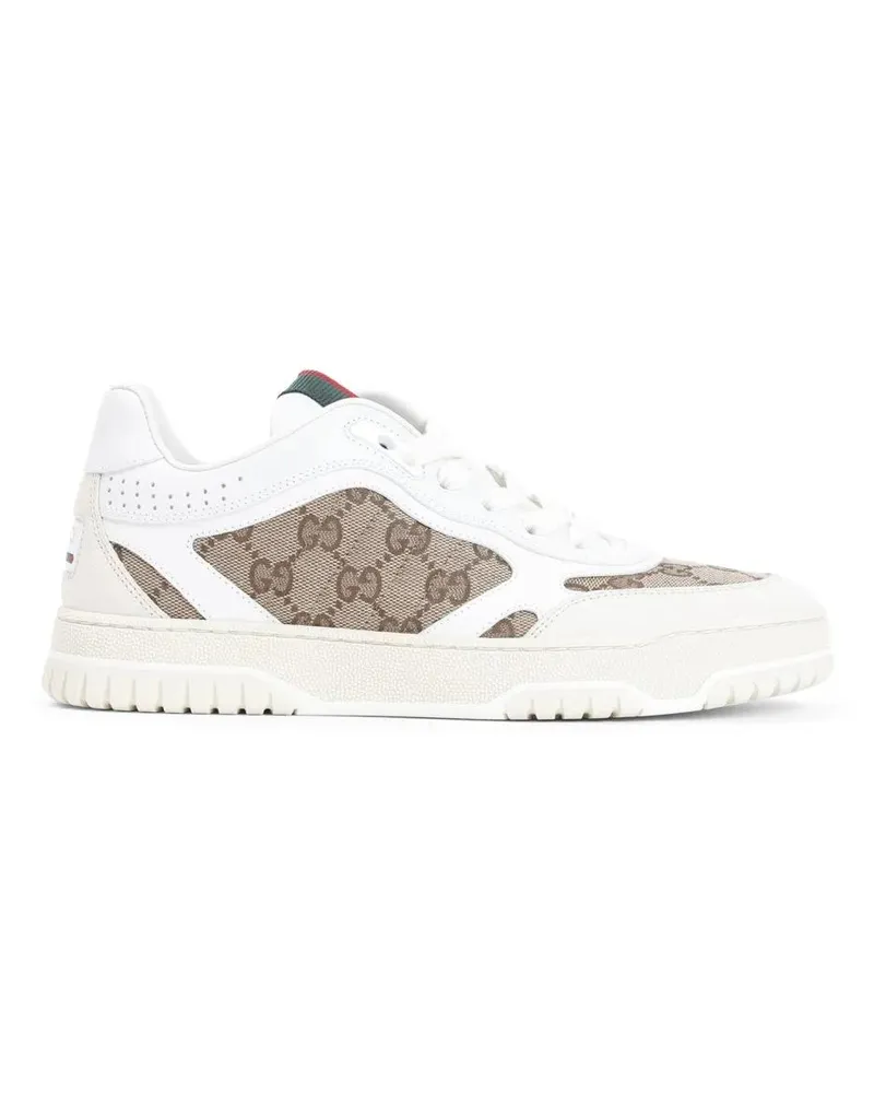 Gucci Low-Top Sneaker Re-Web Trainer In Original Gg Canvas weiß Weiß