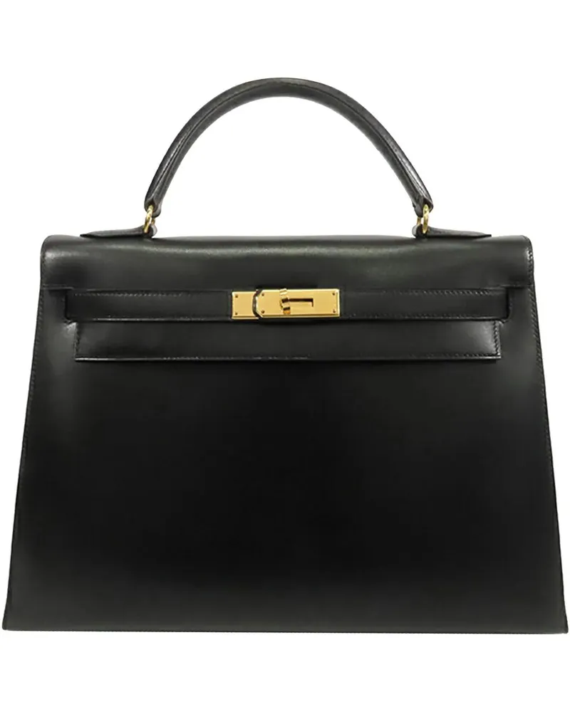 Hermès Hobo Bags Box Calf Kelly Sellier 32 schwarz Schwarz
