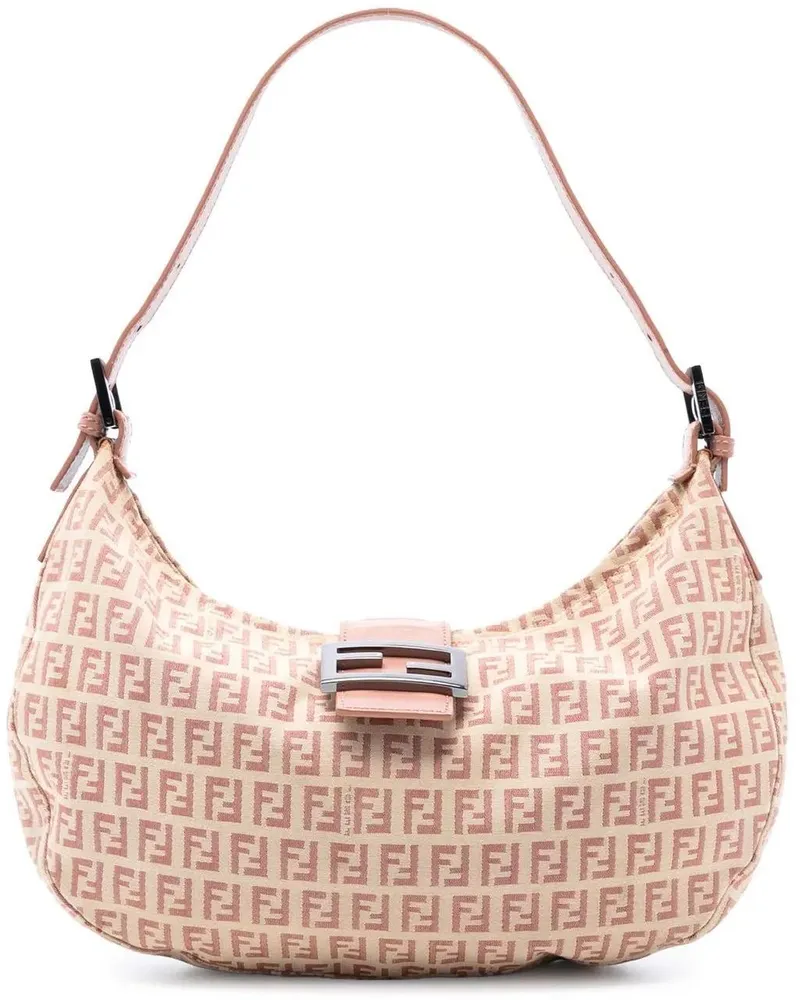 Fendi Hobo Bags Zucchino Canvas Shoulder Bag braun Braun