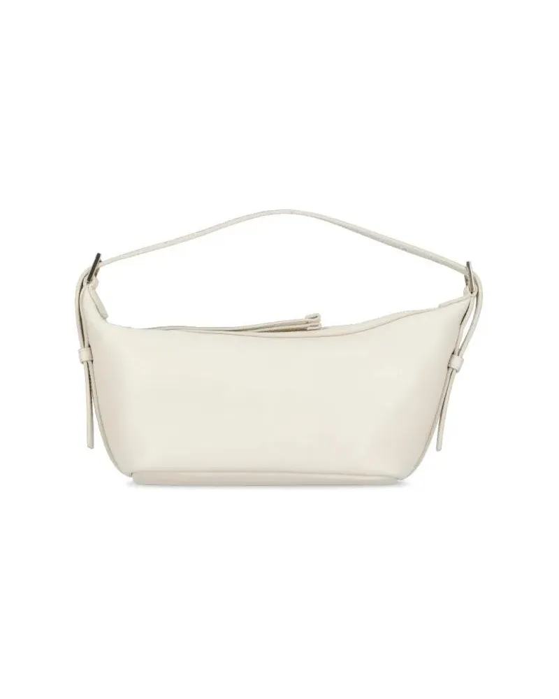 Fabiana Filippi Hobo Bags Ivory Pebbled Letaher Bag beige Beige