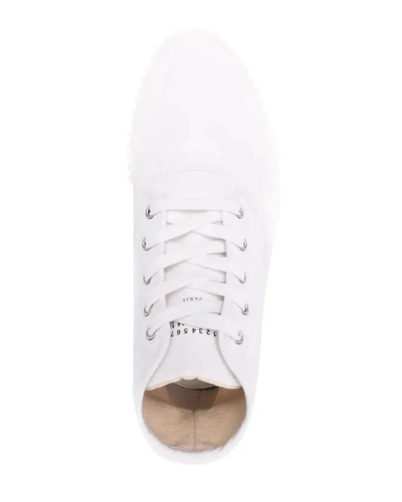 Maison Margiela Low-Top Sneaker High-Top Sneakers With Smooth Cotton Upper And Lea weiß Weiß