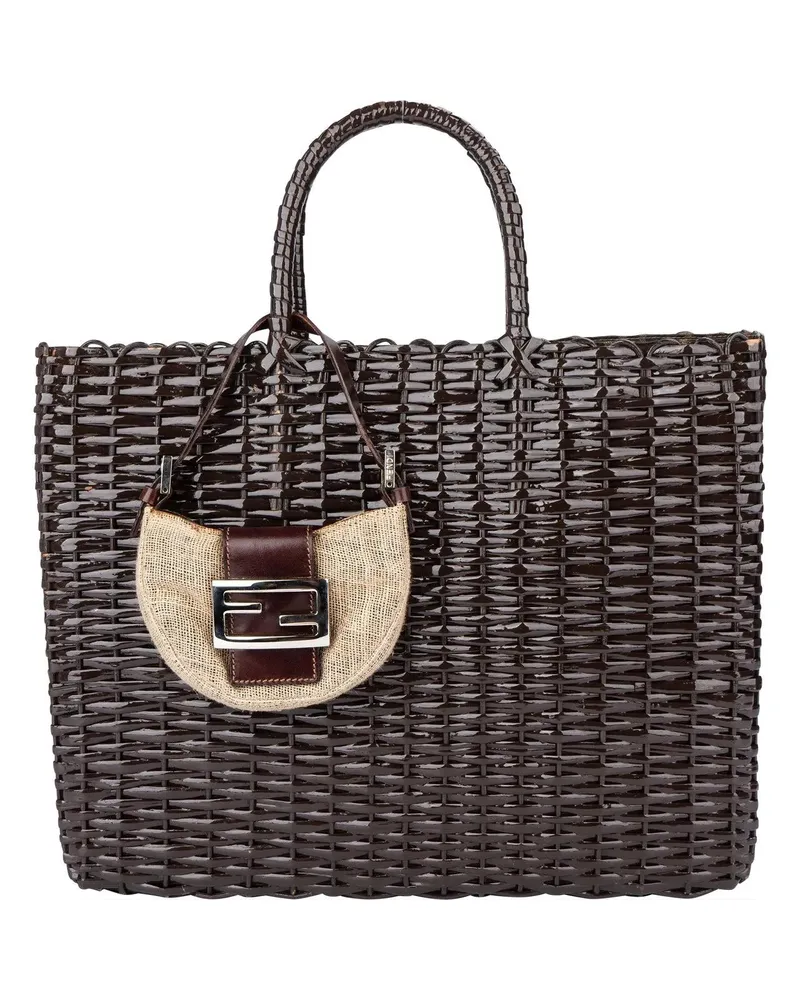 Fendi Crossbody Bags  Braid Shopper Mini FF Baguette Handbag Set bunt Bunt