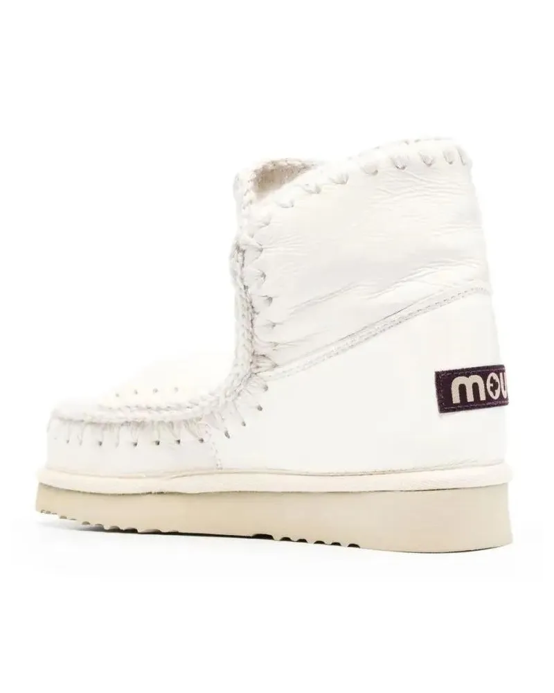 Mou Stiefel Closed-Design Ankle Boots With Sheep Leather weiß Weiß